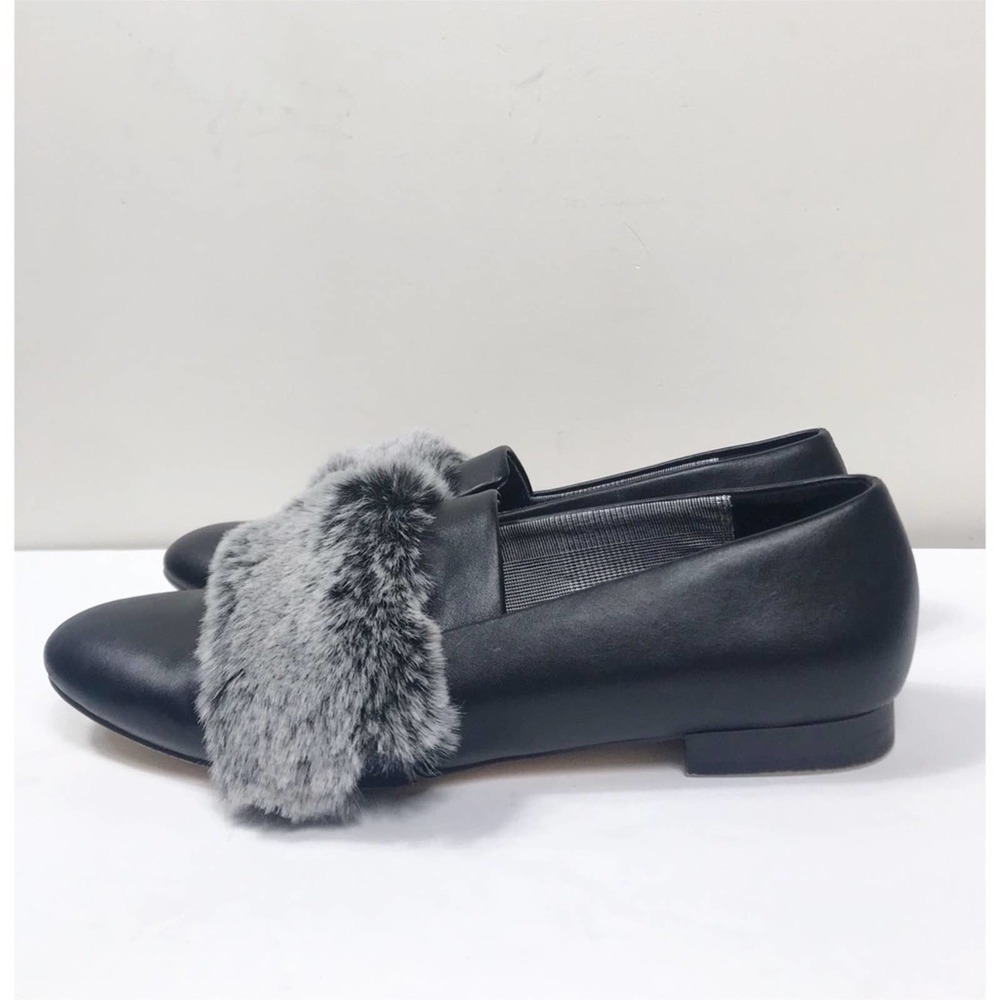 Zara women, black leather flats    37/6.5   #33 - Picture 5 of 5